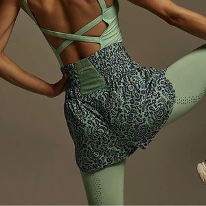 Free People Movement | NWT The Way Home Printed Shorts Turquoise Mint Combo XS